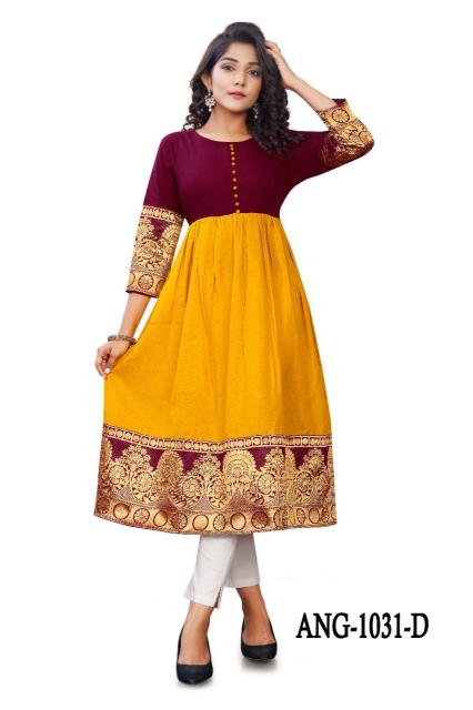 12Angel 1031 Summer Special New Long Kurti Collection