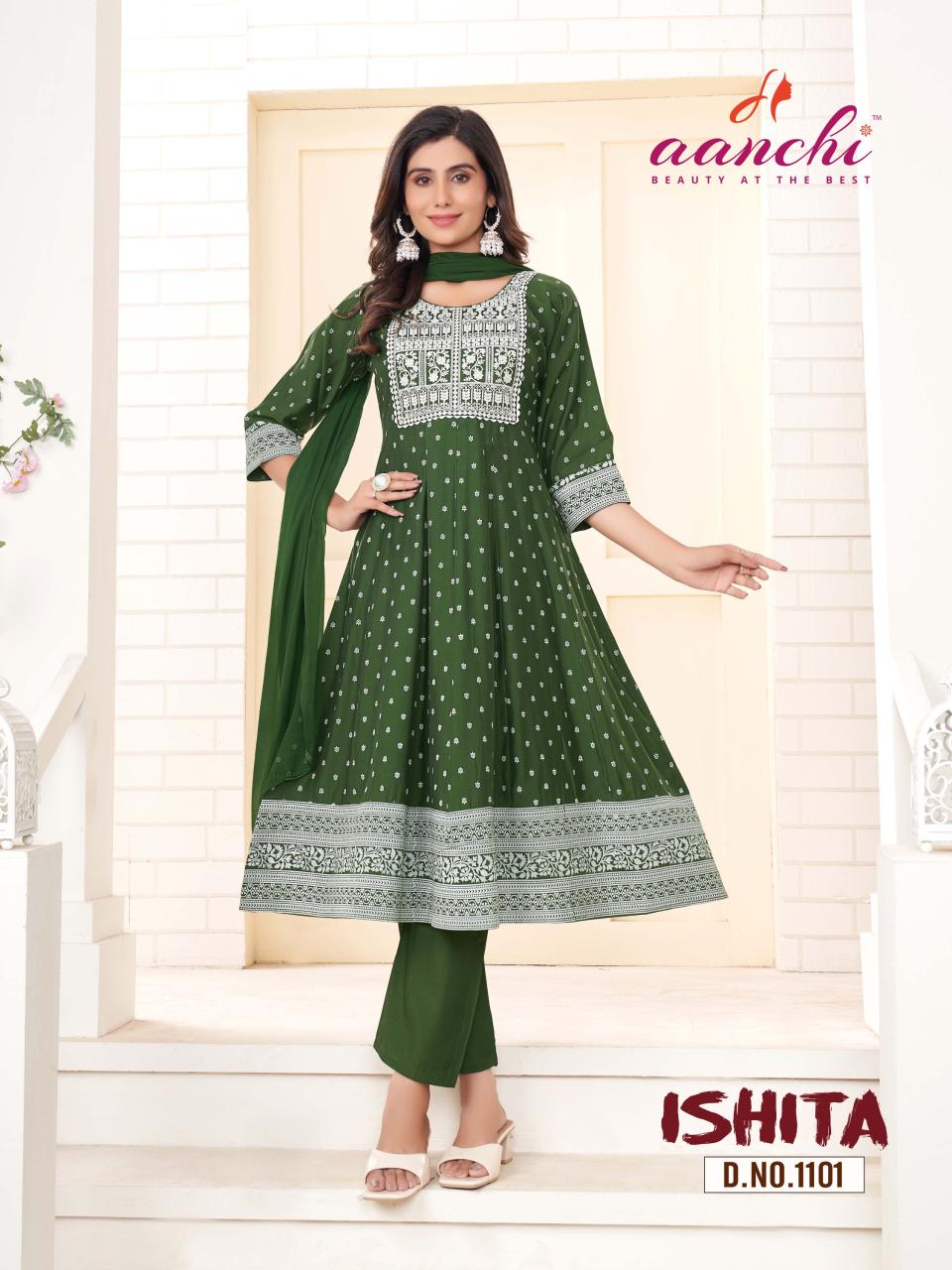 Aanchi Ishita Roman Kurti Bottom With Dupatta Collection