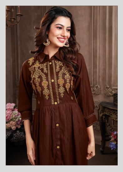 Aarvi Shanaya Vol 6 New Casual Designer Long Kurti Collection