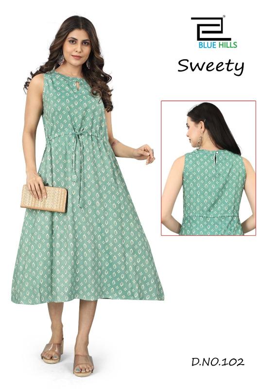 Blue Hills Sweety Fancy One Piece Long Kurti Collection