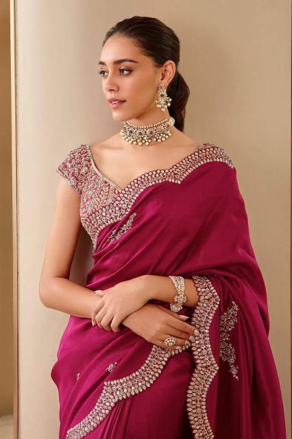 Bt 1233 Beautiful Vichitra Silk Designer Saree Collection