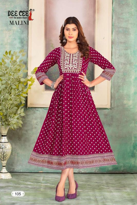 Deecee Malini Heavy Rayon Designer Kurtis Collection