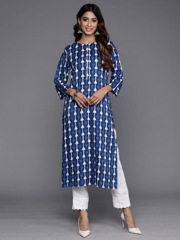 Indo Era 2430 Rayon Geometric Printed Kurta Collection