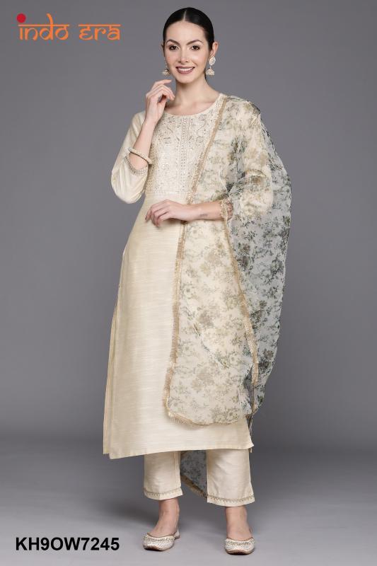 Indo Era 2453 Embroidered Kurta With Trousers And Dupatta