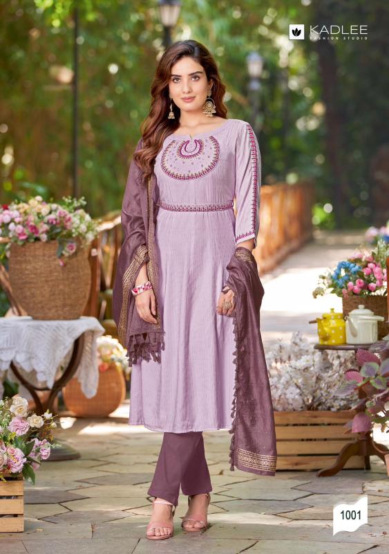 Kadlee Madhuvan Embroidery Kurti Pant With Dupatta