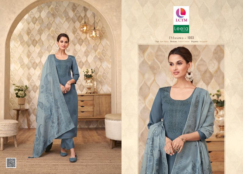 Lctm Leela Pehnawa Jam Satin Dress Material Collection