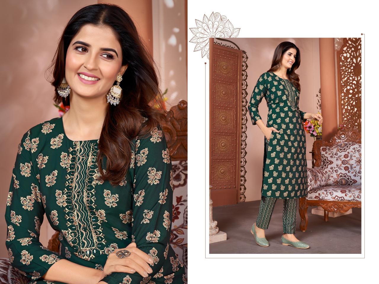 Moksh Magic Vol 1 Royal Silk Kurti With Bottom Collection