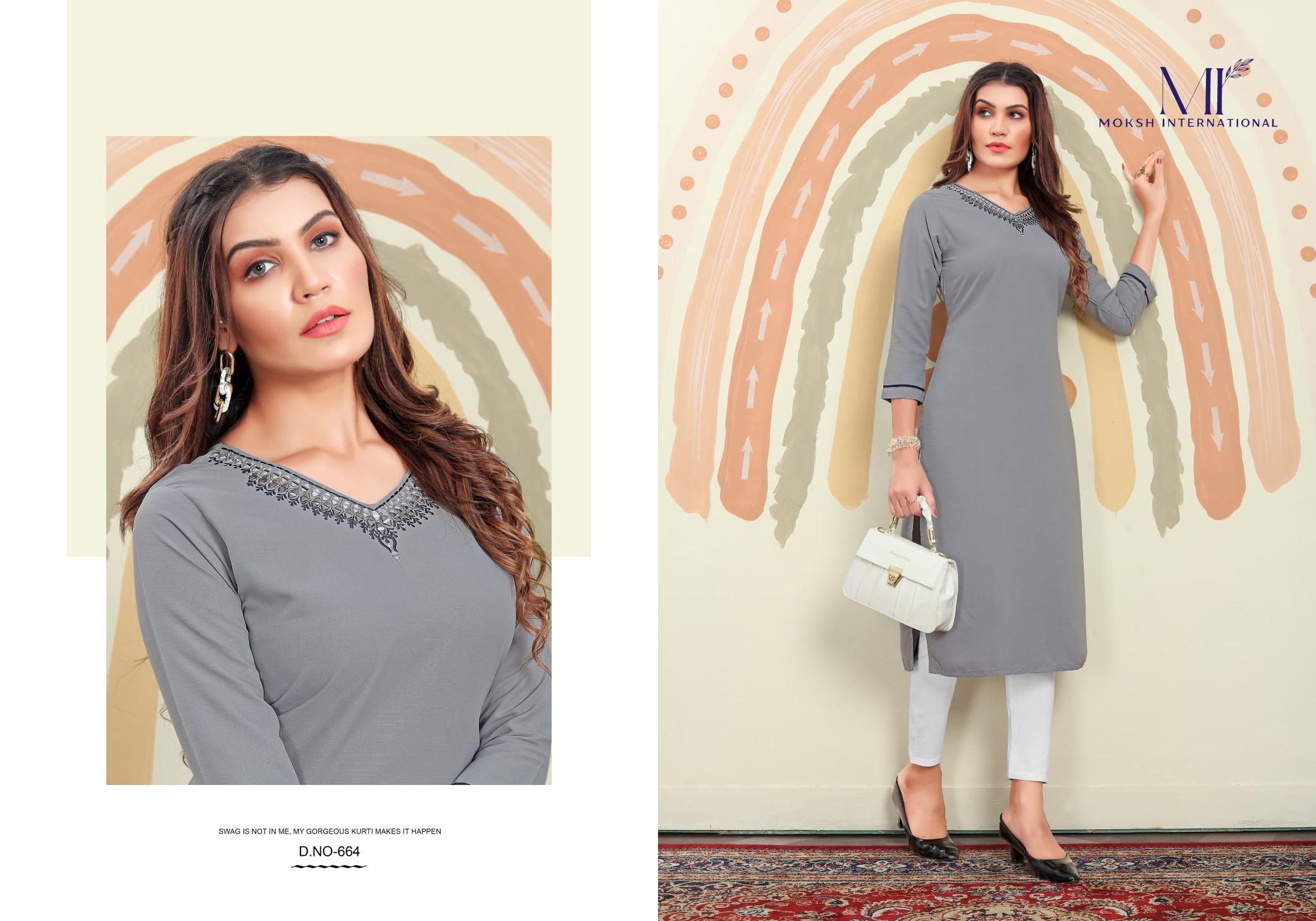 Moksh Mirror Vol 1 Regular Wear Kurti With Pant Collection