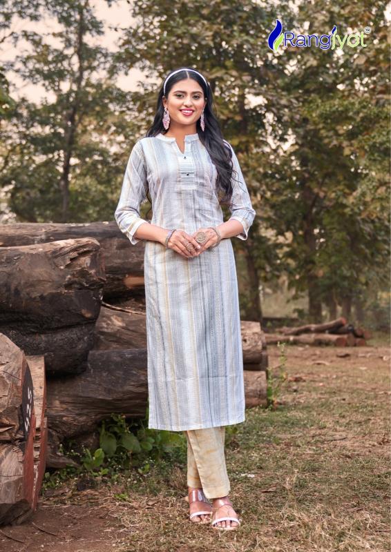 Rangjyot Rang Riti Cotton Kurti With Bottom Collection