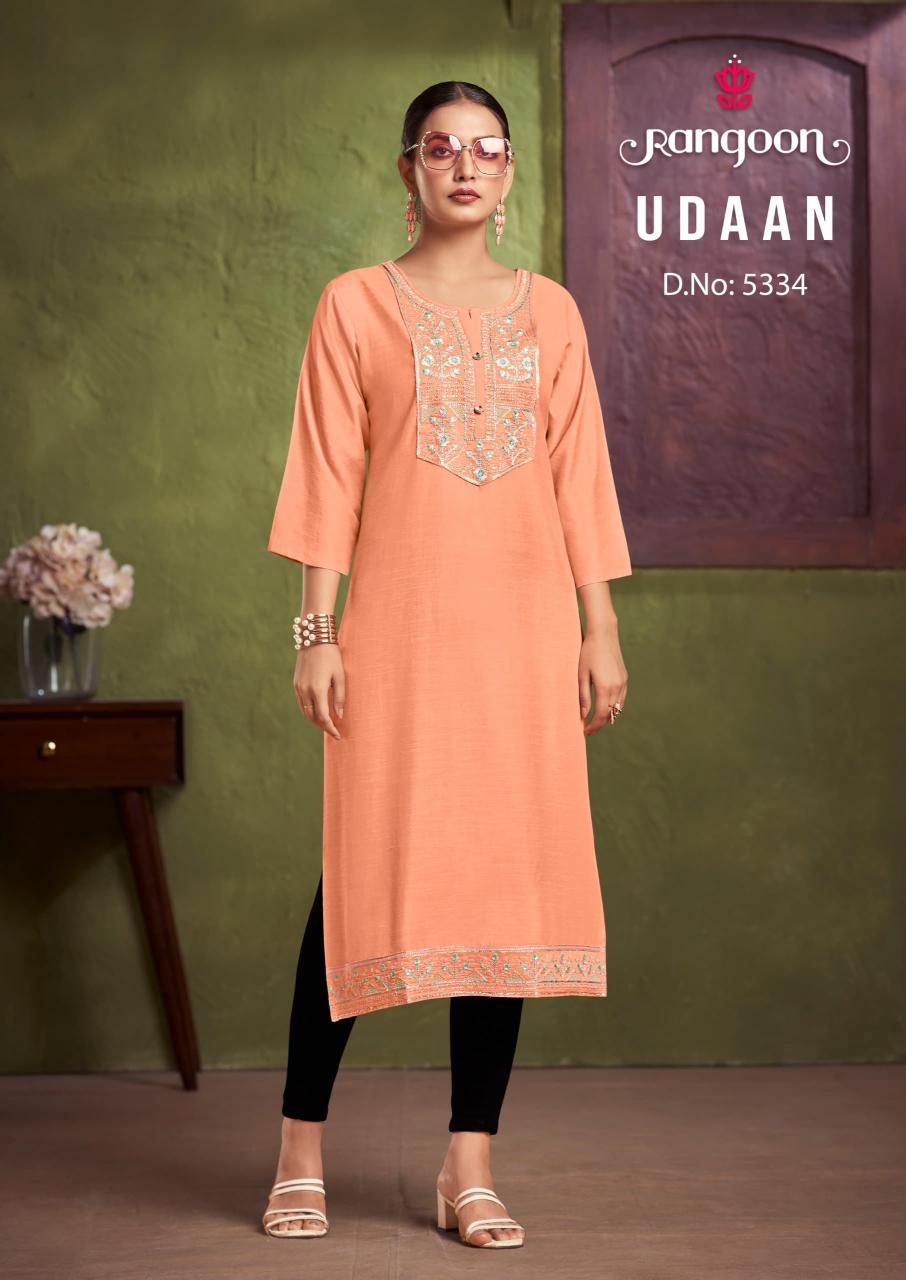 Rangoon Udaan Viscose Embroidered Kurti Collection