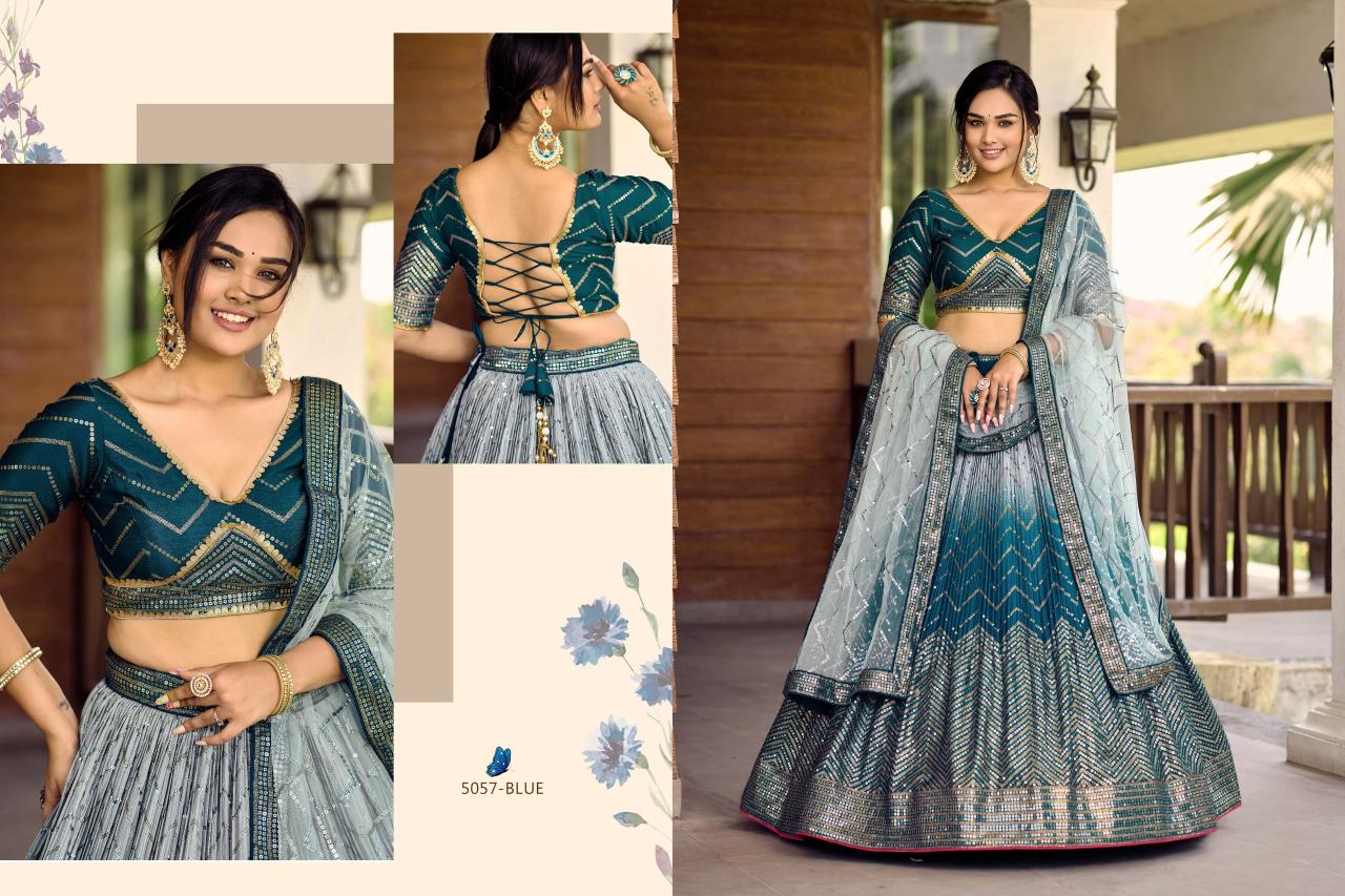 Zeel Kimaya Designer Chinon Lehenga Collection