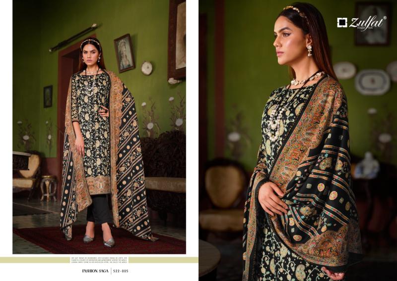 Zulfat Raabia Wool Pashmina Dress Material Collection