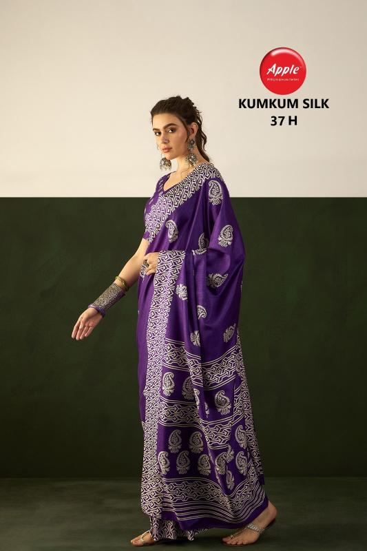 Apple Kumkum 37 Cotton Blend Printed Saree Collection