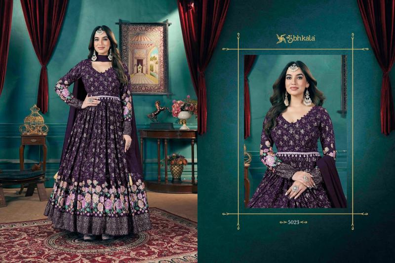 Kf Flory Vol 46 Foil Printed Gown With Dupatta Collection