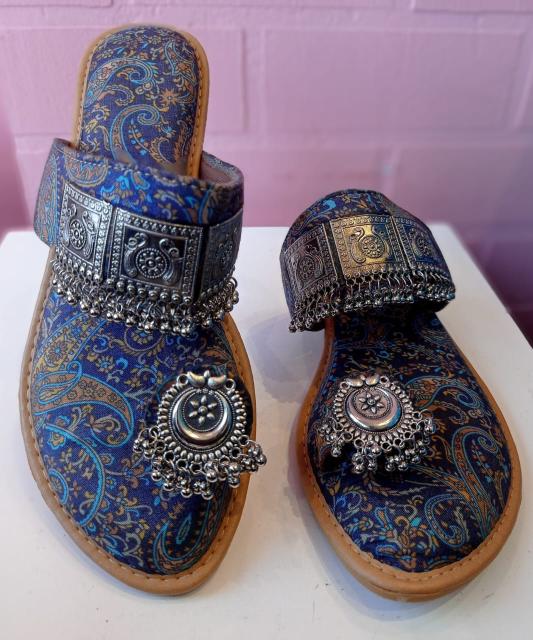 Latest Jewel Embellished Printed Chappals Collection