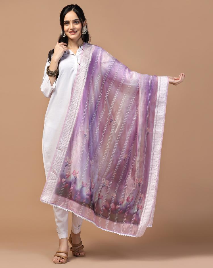 Organza Loom Crochet Dupatta