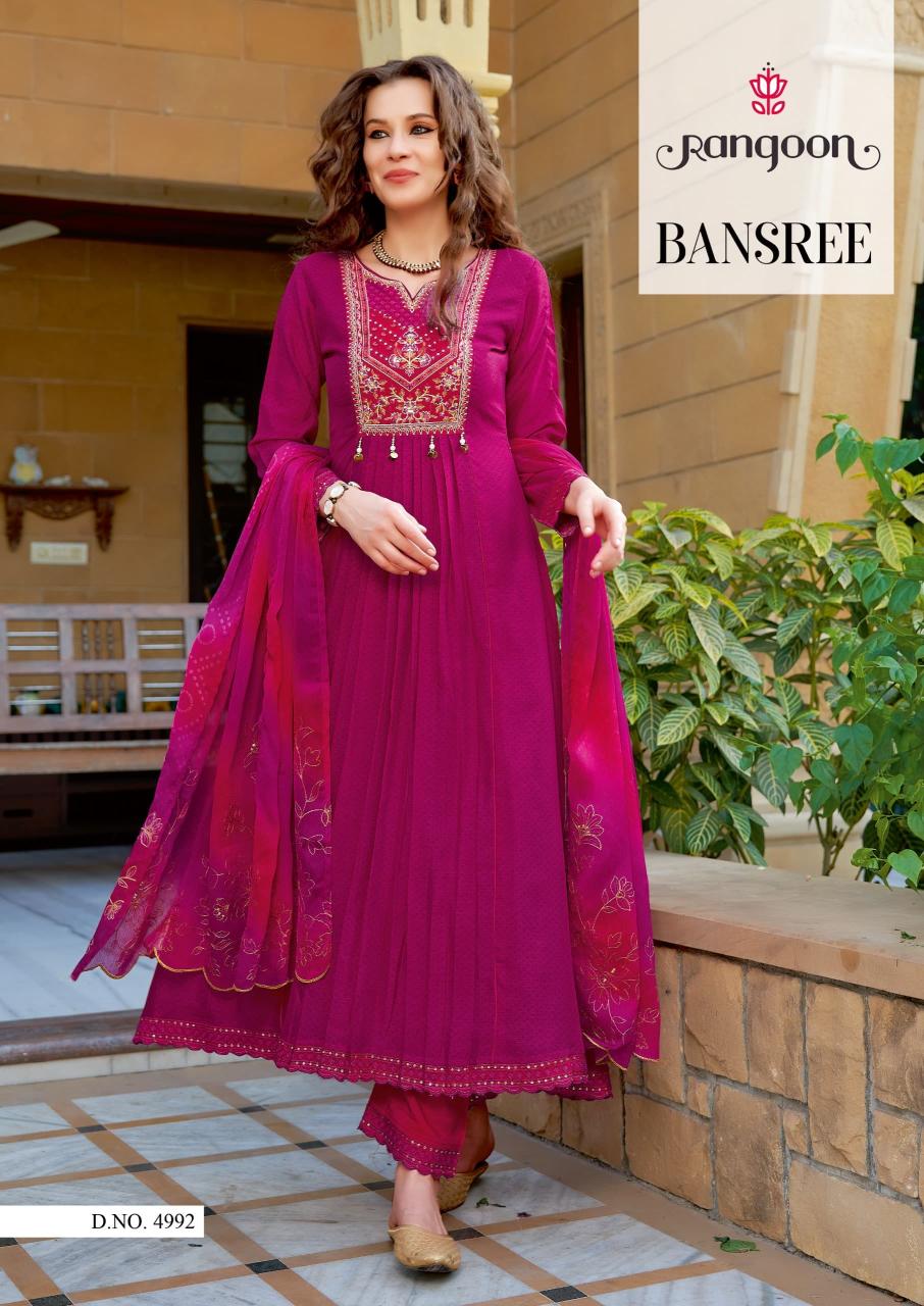 Rangoon Bansree Silk Kurti Bottom With Dupatta Collection