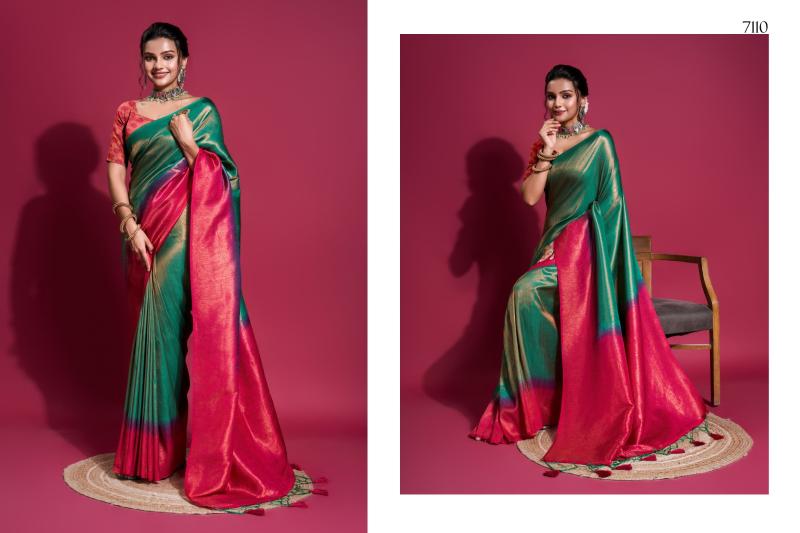 Sethnic Kubera 2 Copper Zari Weaving Soft Silk Saree Collection