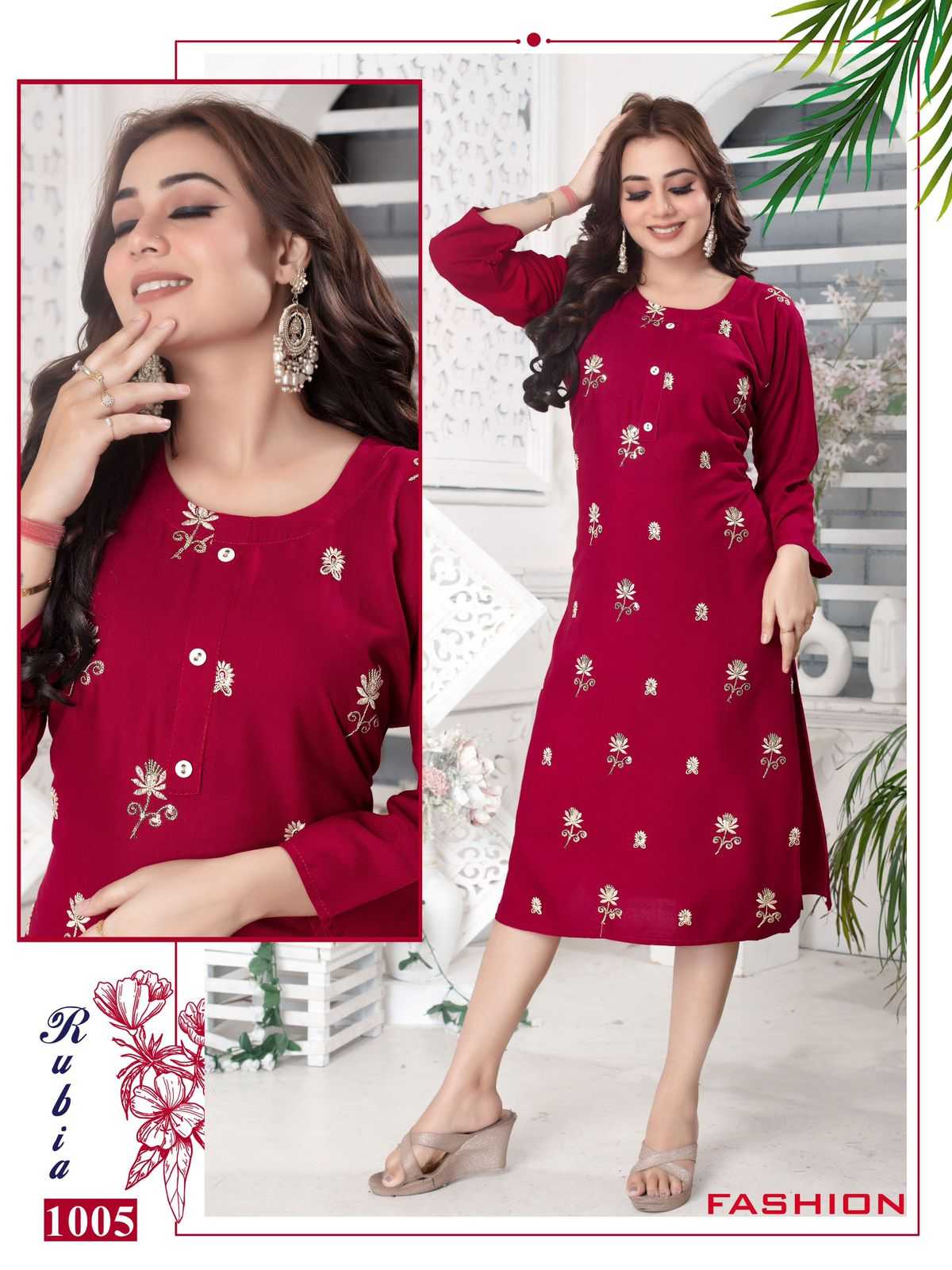 Beauty Rubia Rayon Fancy Kurti Collection