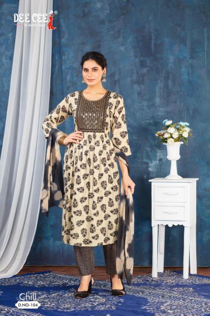 Deecee Chill Rayon Kurti Bottom With Dupatta