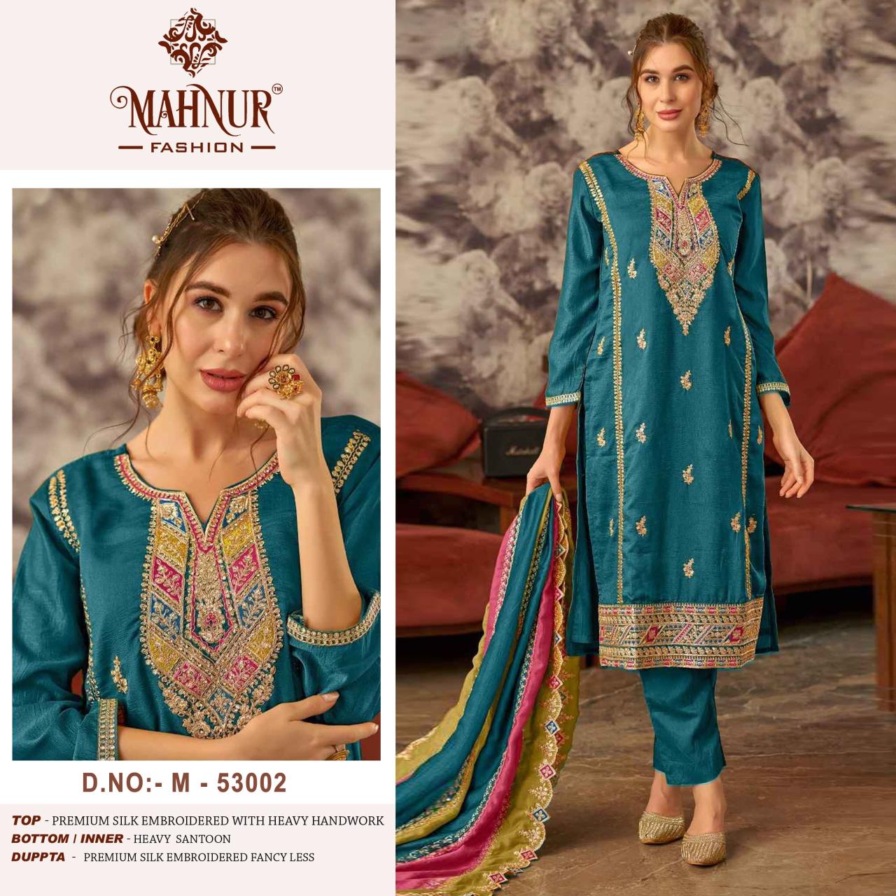 Mahnur Vol 53 Embroidered Pakistani Salwar Kameez Collection