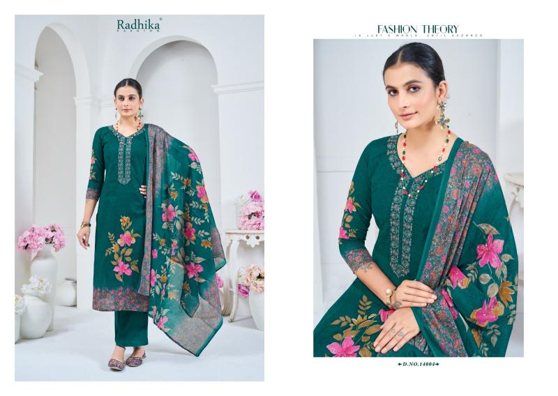 Radhika Azara Fulkari Cotton Printed Dress Material Collection