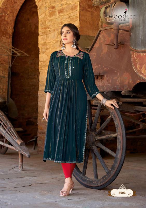 Wooglee Ananta Fancy Rayon Kurti Collection