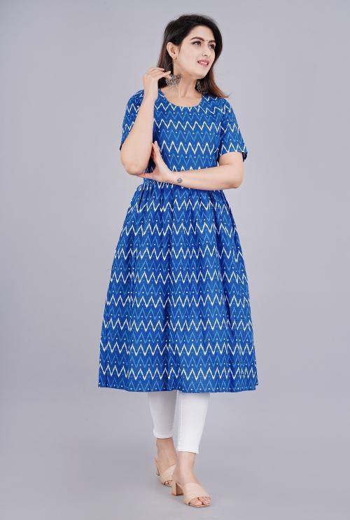 Indigo 01 Designer Flared Fancy Kurti Collection