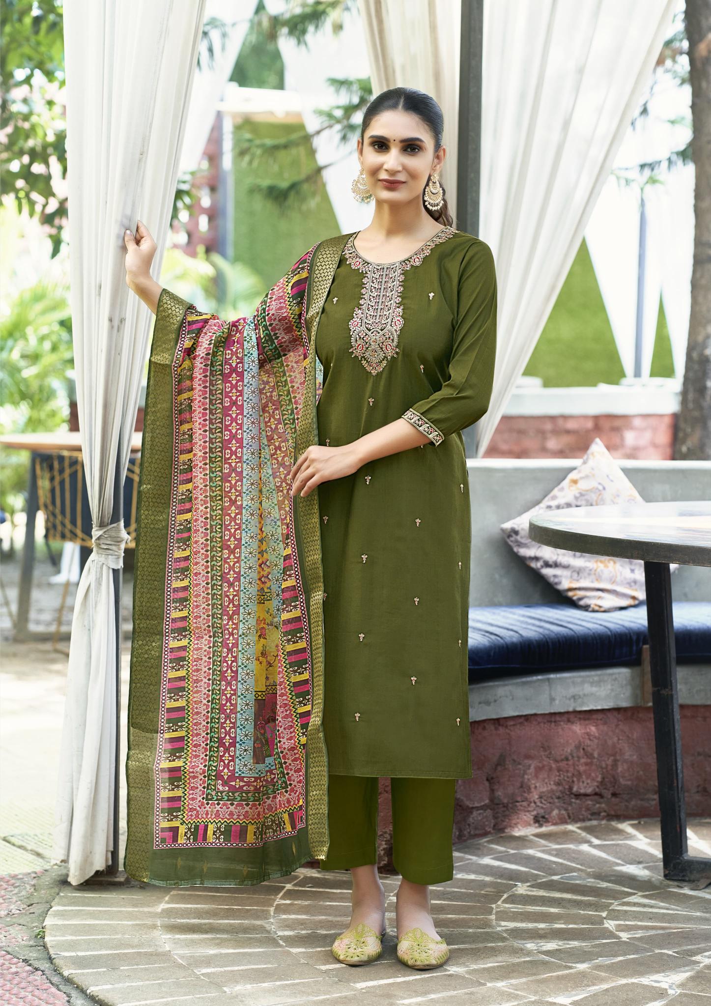 Ossm Meera Kurti Pant With Dupatta Collection