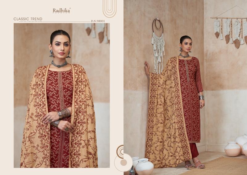 Radhika Azara Black Berry Vol 13 Printed Dress Material Collection