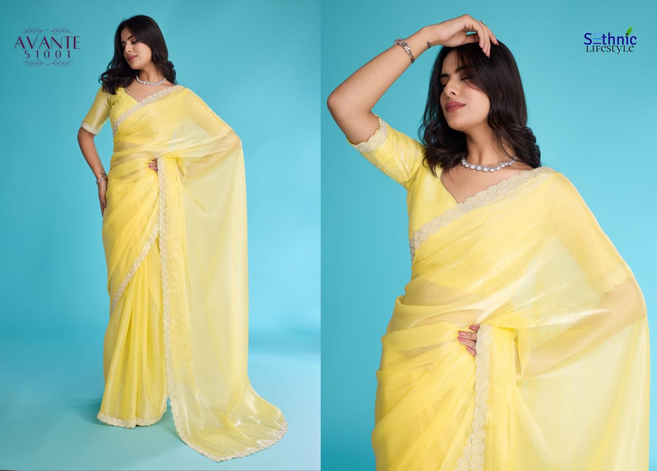 Sethnic Avante Tissue Burberry Fancy Saree Collection