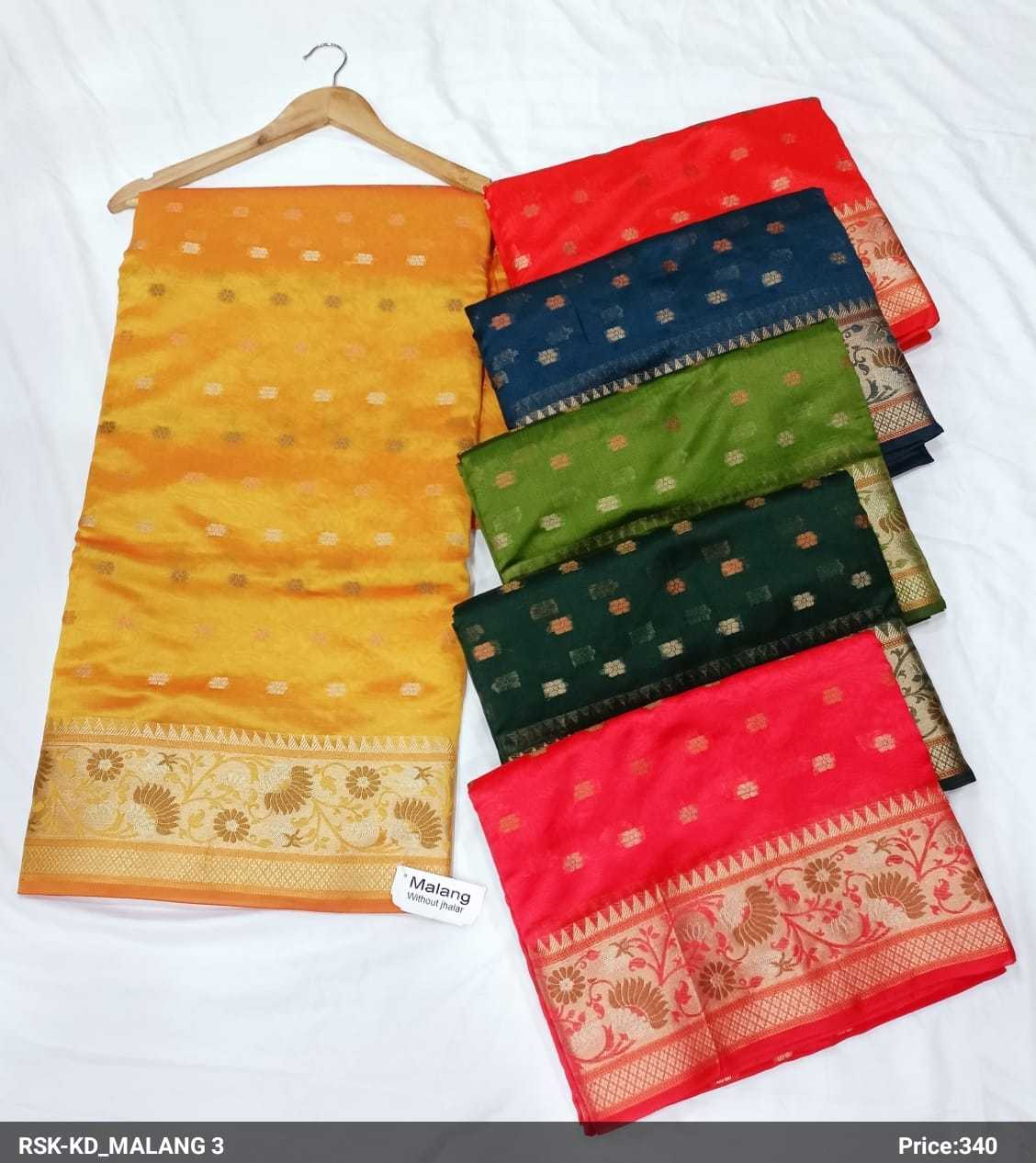 KD_MALANG 3 ORGANZA SAREE SET OF 6 PCS