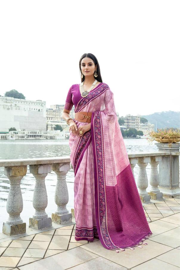 Bhavna 01 Flower Printed Soft Silk Saree Collection