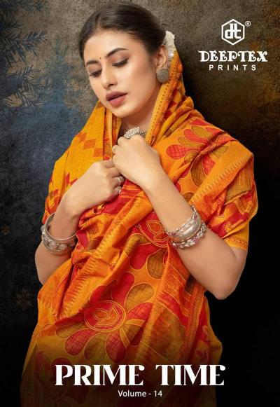 Deeptex Prime Time Vol 14 Printed Cotton Saree Collection