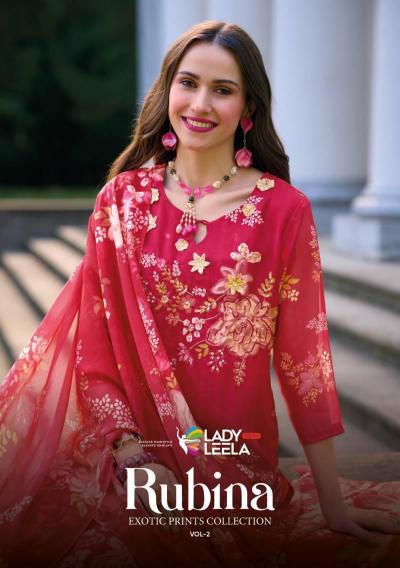 Lady Leela Rubina Vol 2 Digital Printed Kurti Pant With Dupatta Collection