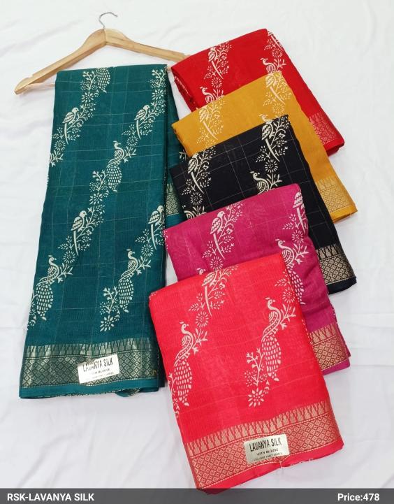 LAVANYA SILK COTTON SILK SAREE SET OF 6 PCS