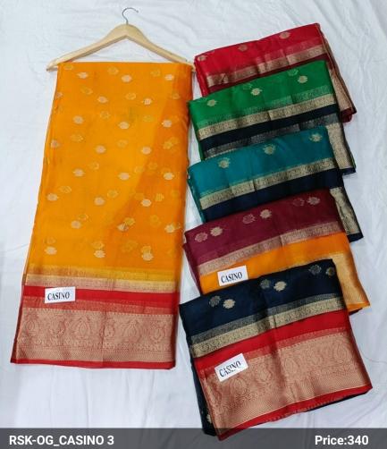 OG_CASINO 3 ORGANZA SAREE SET OF 6 PCS