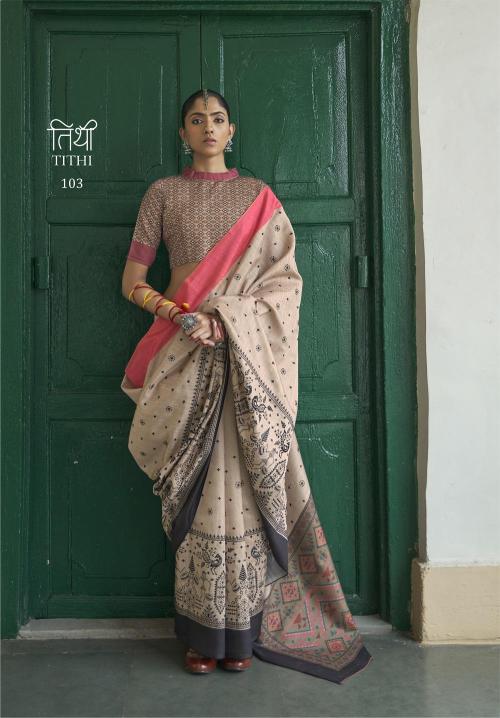 Ressa Tithi Mikora Silk Printed Saree Collection