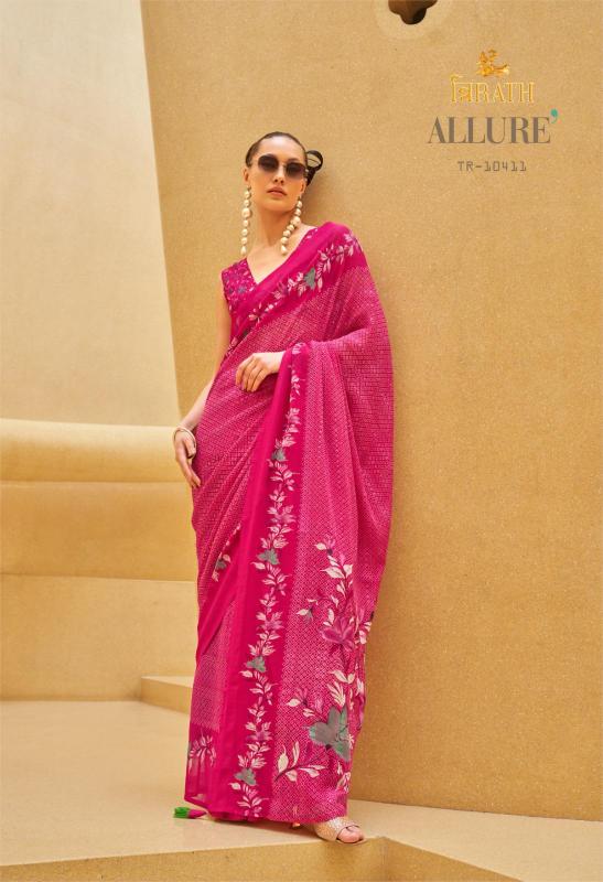 Trirath Allure Georgette Printed Fancy Saree Collection