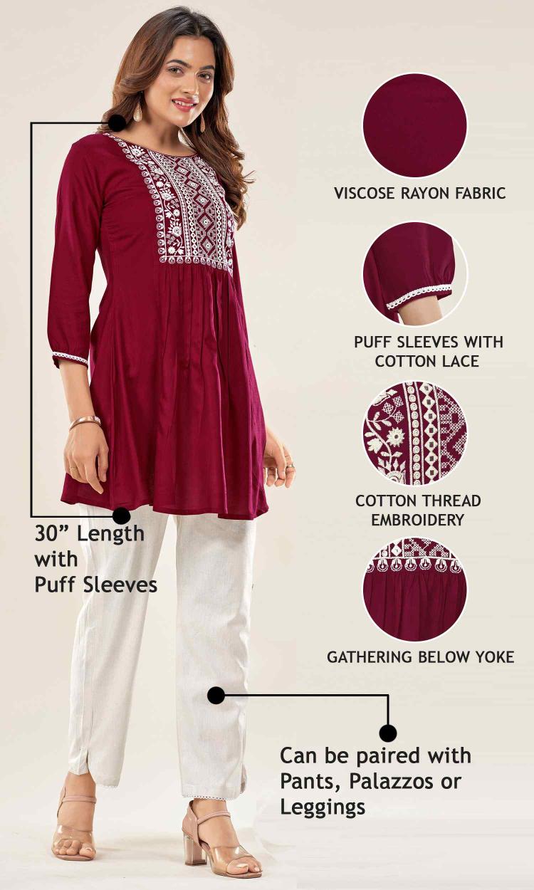 Rsk Wholesale Vol 1099 Rayon Fabric Embroidery Work Top online wholesale in surat