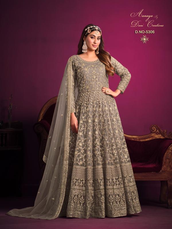 Aanaya 5300 New Colours Series Designer Net Gown