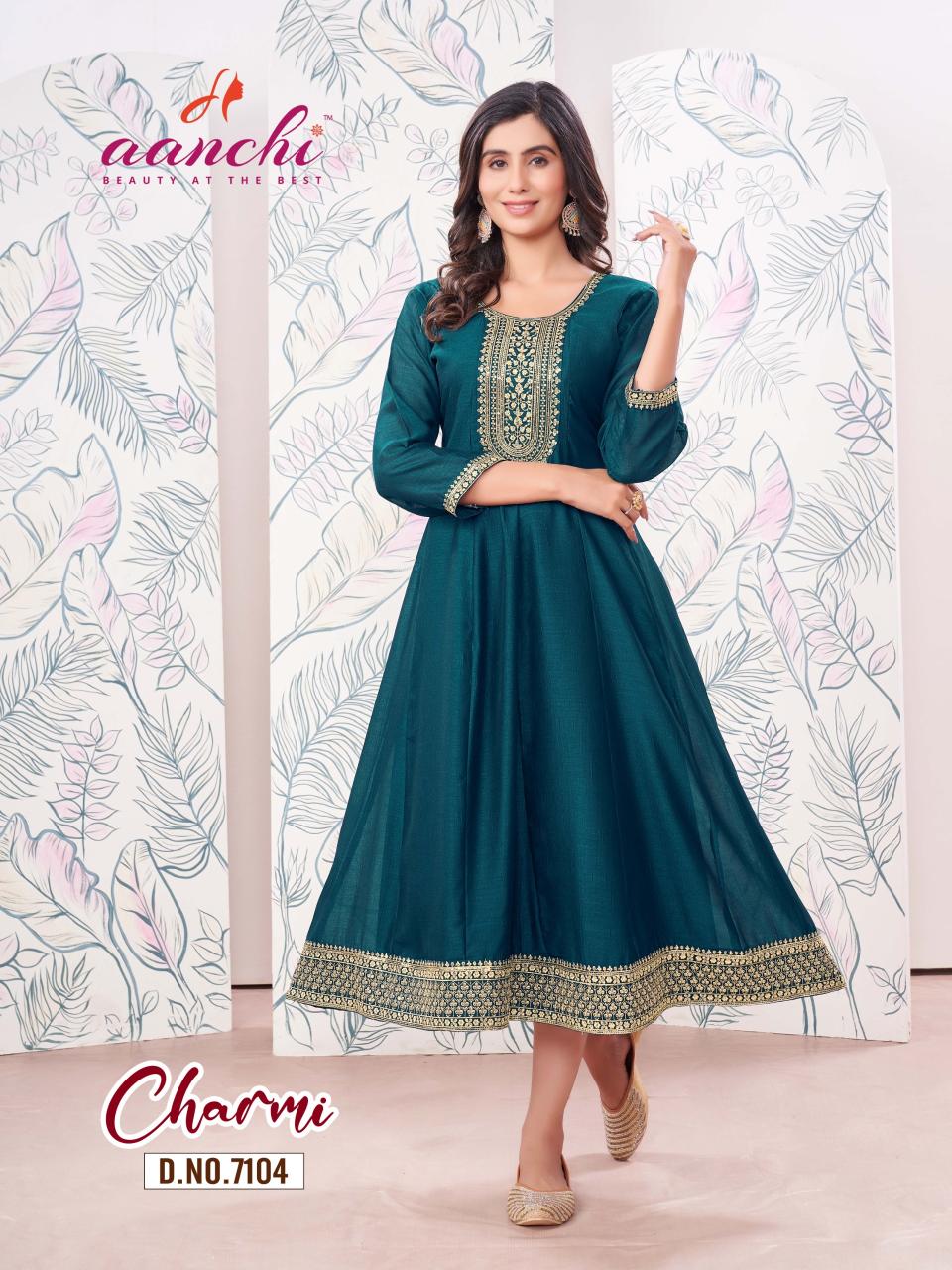 Aanchi Charmi Vichitra Embroidered Kurti Collection