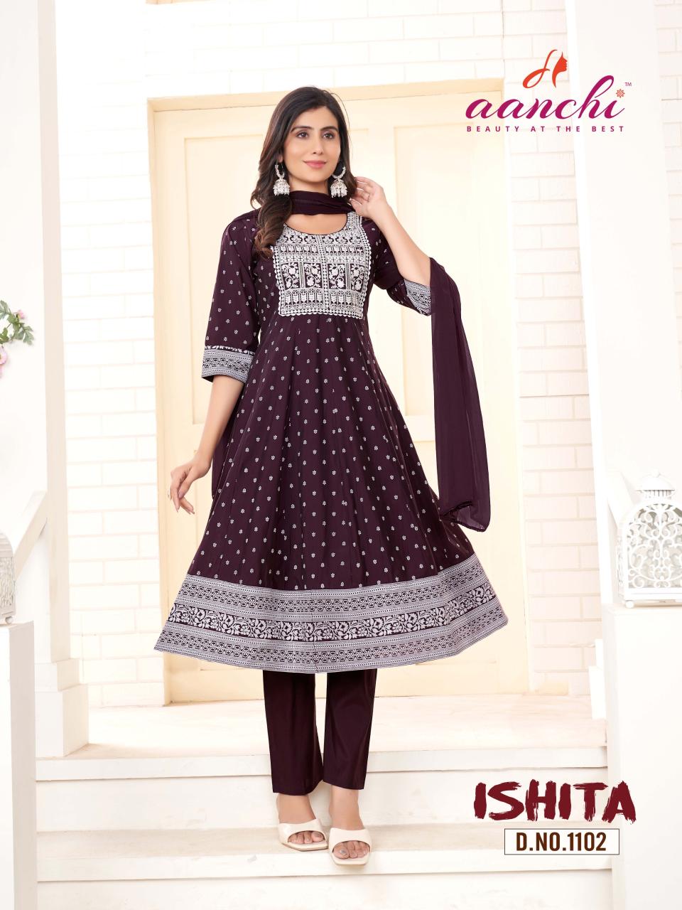 Aanchi Ishita Roman Kurti Bottom With Dupatta Collection