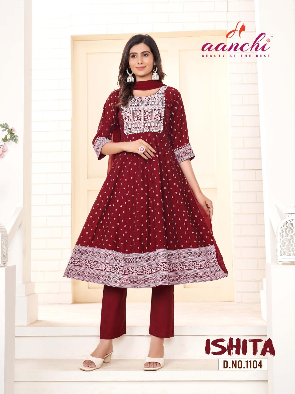 Aanchi Ishita Roman Kurti Bottom With Dupatta Collection