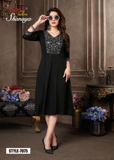 Aarvi Shanaya Vol 6 New Casual Designer Long Kurti Collection