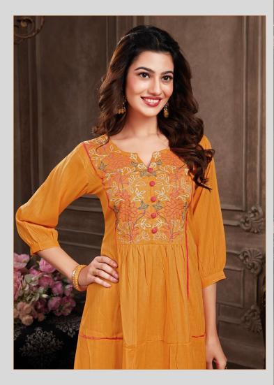 Aarvi Shanaya Vol 6 New Casual Designer Long Kurti Collection