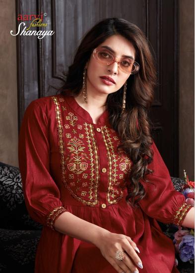 Aarvi Shanaya Vol 6 New Casual Designer Long Kurti Collection