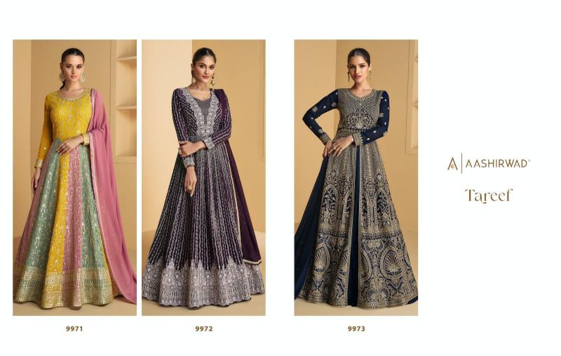 Aashirwad Tareef Georgette Designer Gown Collection