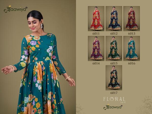 Aawiya Floral Vol 1 Georgette Gown Collection