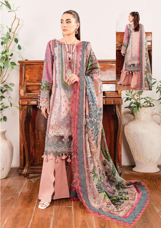 Al Karam Kesariya Vol 12 Cambric Cotton Dress Material